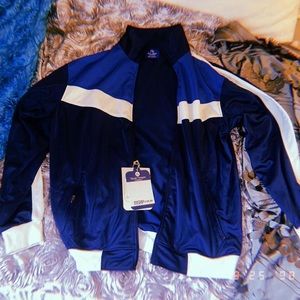 Blue and White Athletic Leisure Jacket - Royal Threads Canada XXL